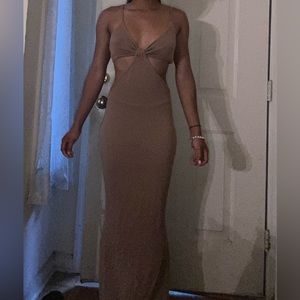 Cute Long Beige Summer time Dress